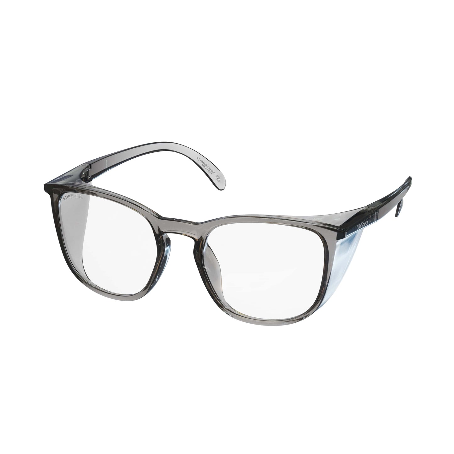 CliniSpecs Safety Glasses Square in Velvet Grey