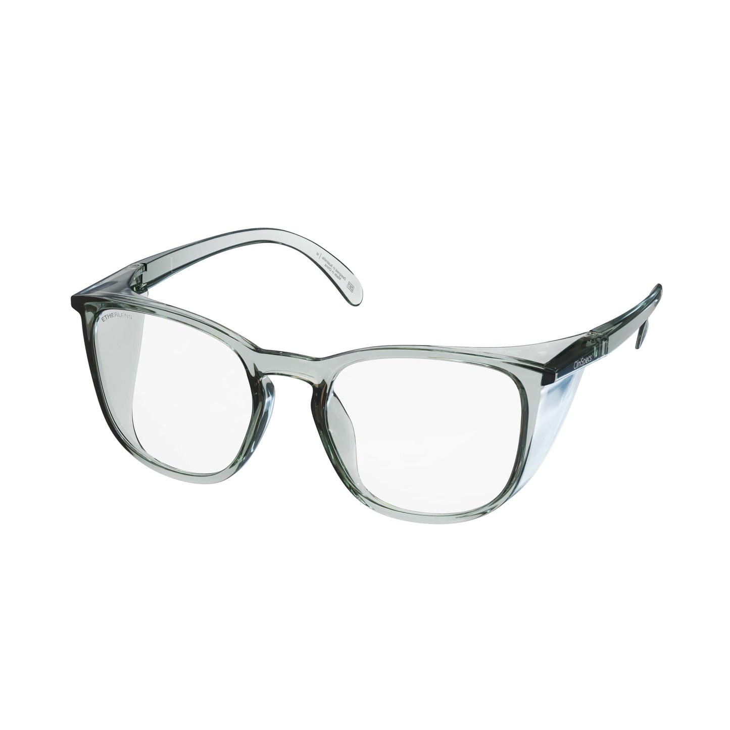 CliniSpecs Safety Glasses Square in Vital Green