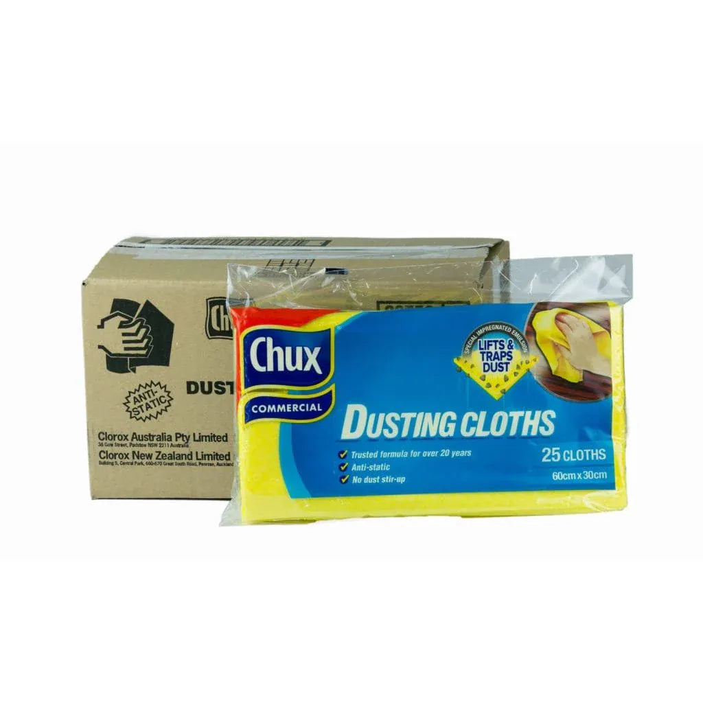 Clorox Australia Cleaning & Washroom Supplies Carton of 125 Clorox Chux Dusting Cloth 60 x30cm Yellow