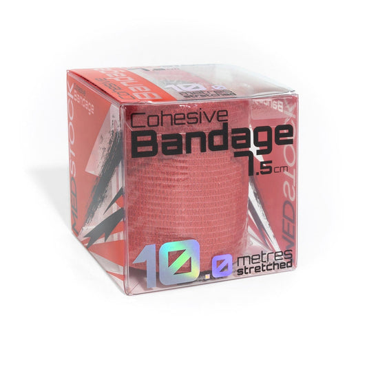 Cohesive Bandage Red 7.5cm x 10m