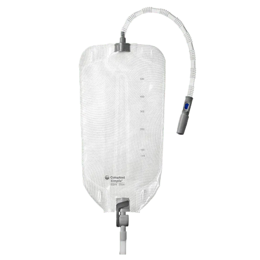 Coloplast Simpla Profile Long Tube Leg Bag 500ml 50cm