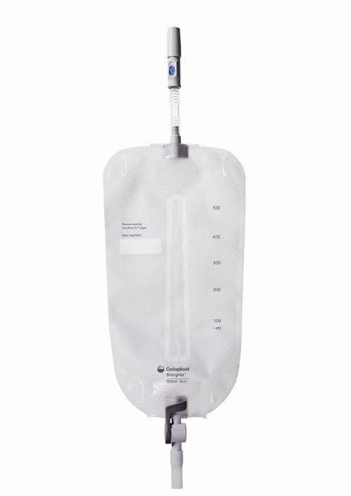 Coloplast Simpla Profile Short Tube Leg Bag 6cm 500mL (sterile)