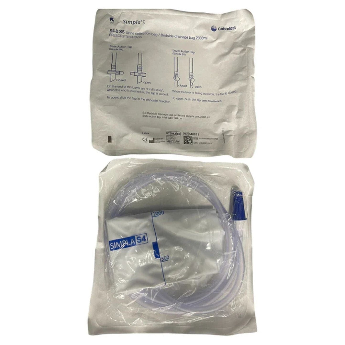 Coloplast Simpla S4 2000ml Urine Drainage Bag with Tap  Sterile