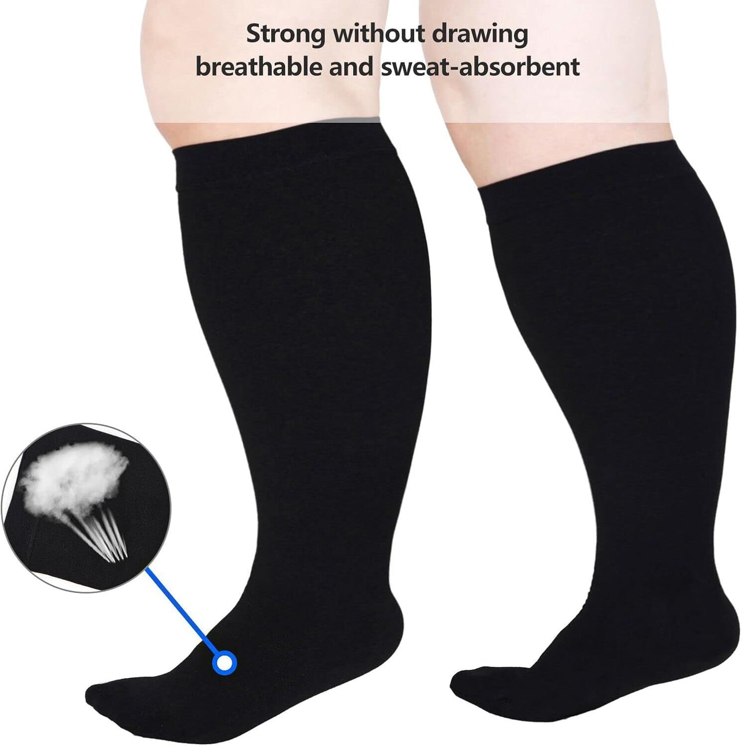 Compression Socks For Women Men,Plus Size Compression Socks Men Women,Wide Calf Compression Stocking.Extra Large Compression Socks.