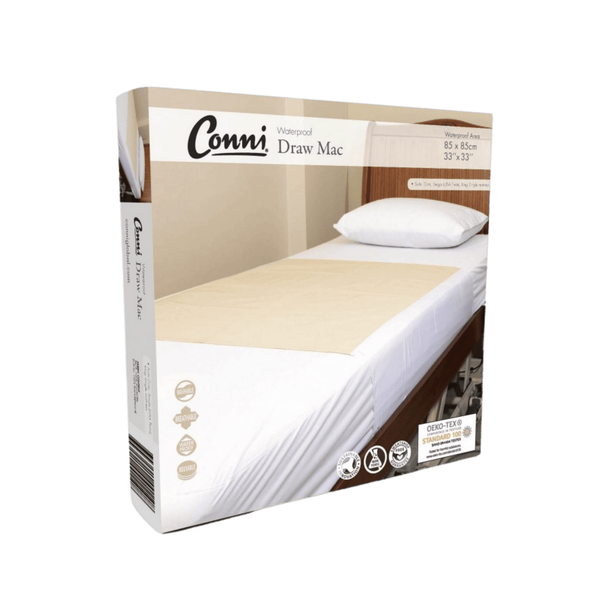 Conni Draw Mac Waterproof Sheet 85 X 85cm - Each