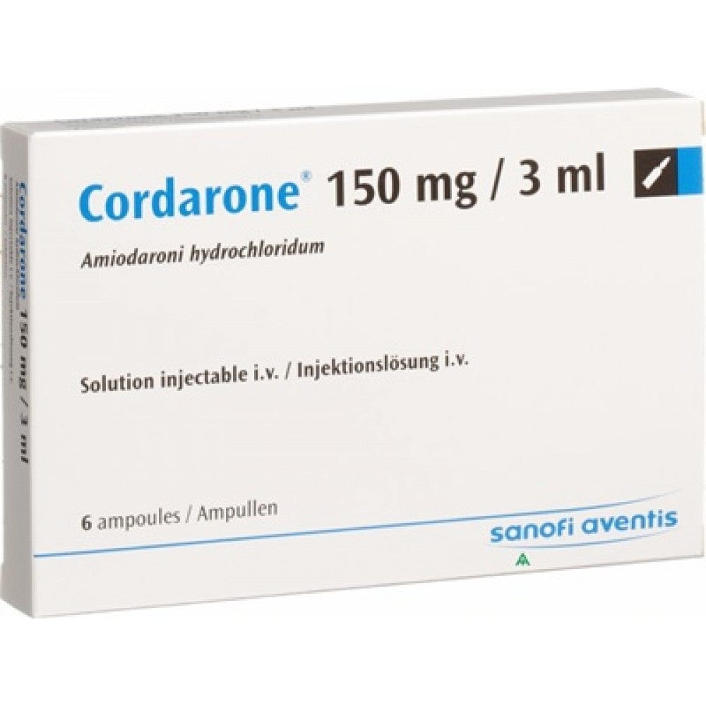 Sanofi Aventis Medications Cordarone Intravenous (IV) 150mg/3ml Amiodarone Hydrochloride Injection
