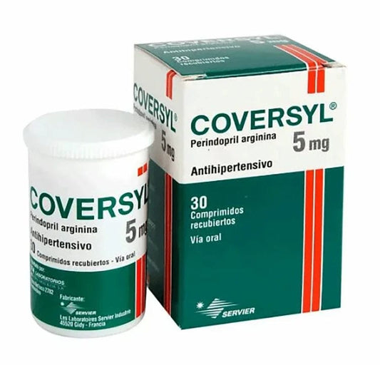Servier Medications Coversyl 5mg Tablets - Perindopril Arginine, ACE Inhibitor