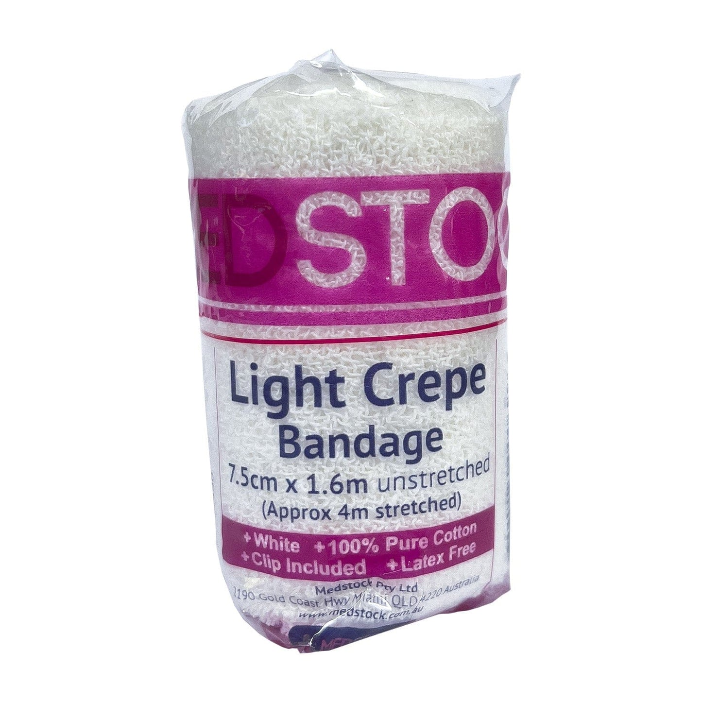 Crepe Bandage Light 7.5cm x 1.6m (4m stretched)bag