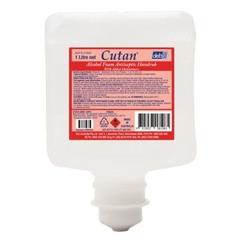 Cutan Cleaning & Washroom Supplies Carton of 6 Cutan Alcohol Foam Hand Sanitizer 1L