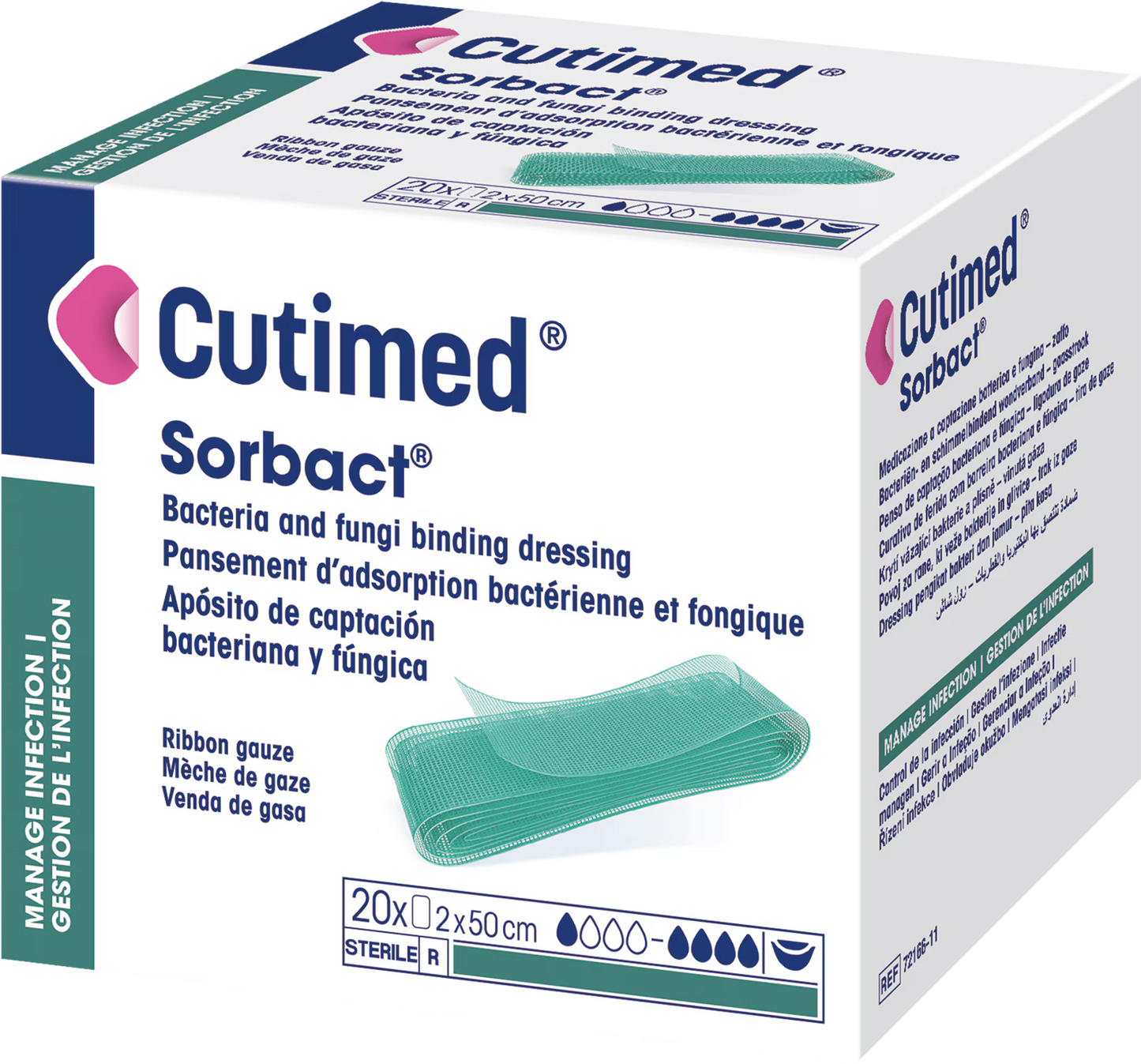 BSN Cutimed Sorbact Ribbon Gauze Sterile 5cm x 200cm G Bx10