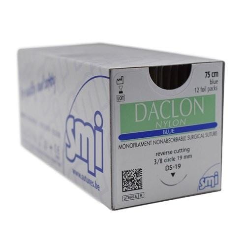 Daclon Nylon 5-0 12mm RC 75cm Black