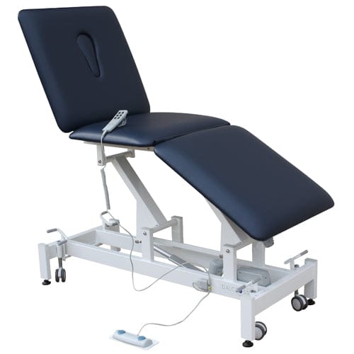 Dalcross 3 Section 3 Motor All Electric Hi-Lo Couch - Blue Vinyl
