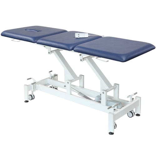 Dalcross 3 Section 3 Motor All Electric Hi-Lo Couch - Blue Vinyl