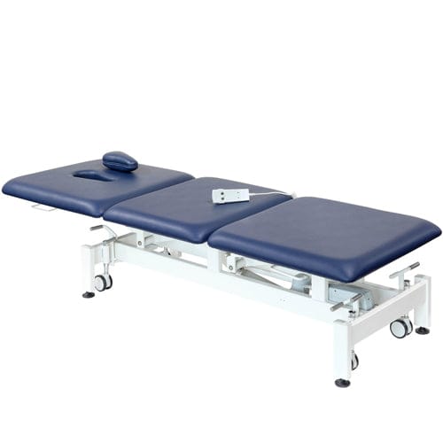 Dalcross 3 Section 3 Motor All Electric Hi-Lo Couch - Blue Vinyl