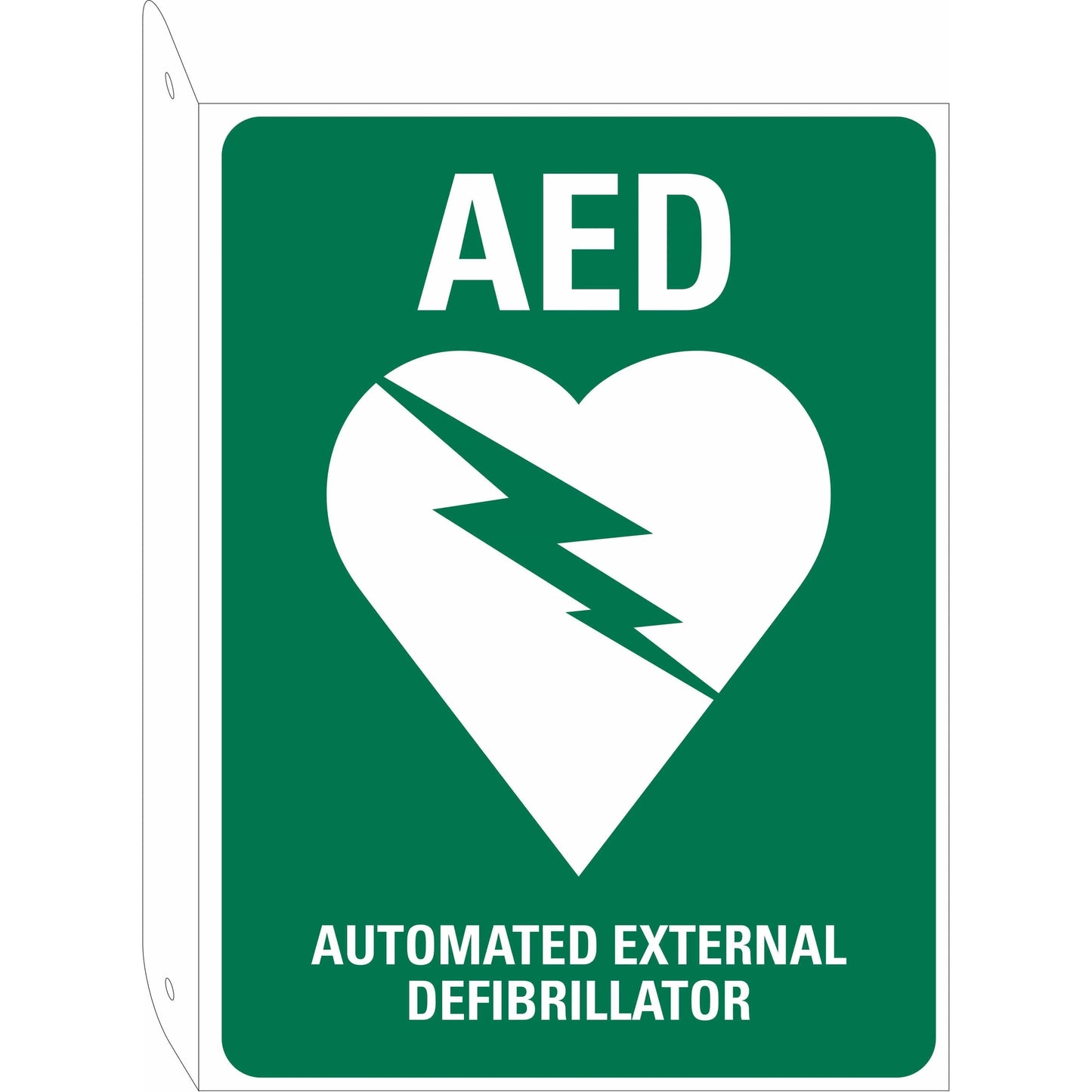 Defibtech AED Defibrillator Defibtech 2 Way AED Sign - Green & White