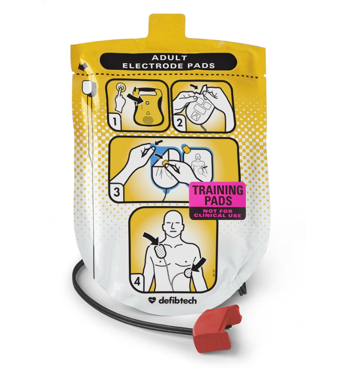 Defibtech Adult Training Pads (with Connector) - Semi/Auto Training AED