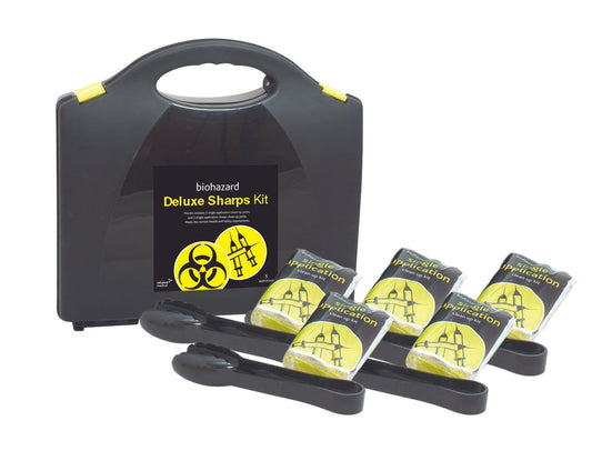 FastAid First Aid Equipment Deluxe Sharps Kit, Plastic Portable