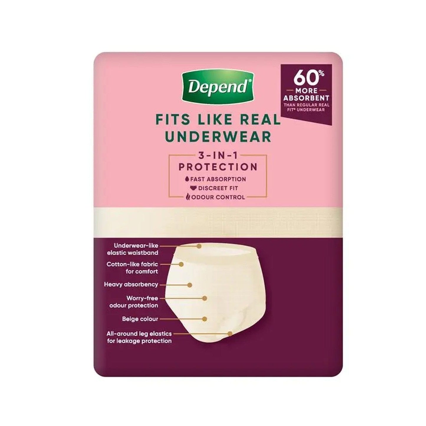 Depend Real Fit for Women Super