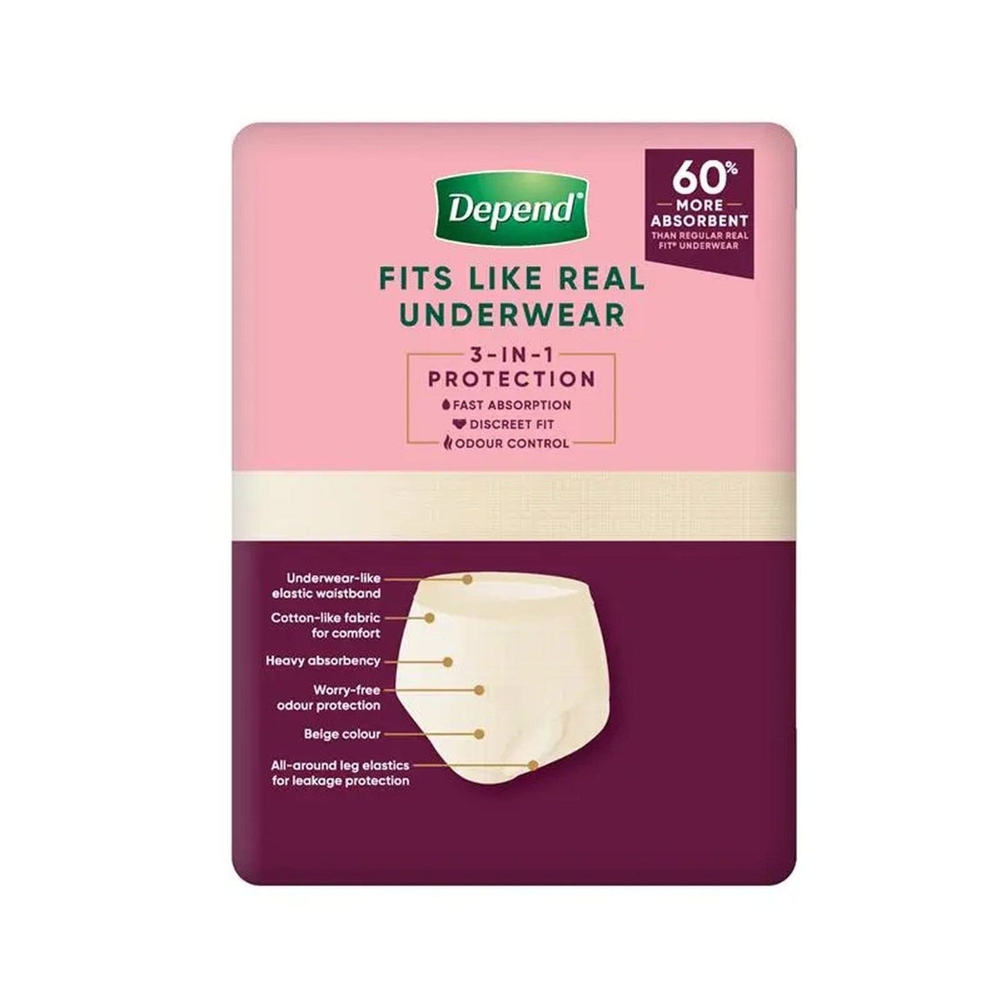 Depend Real Fit for Women Super