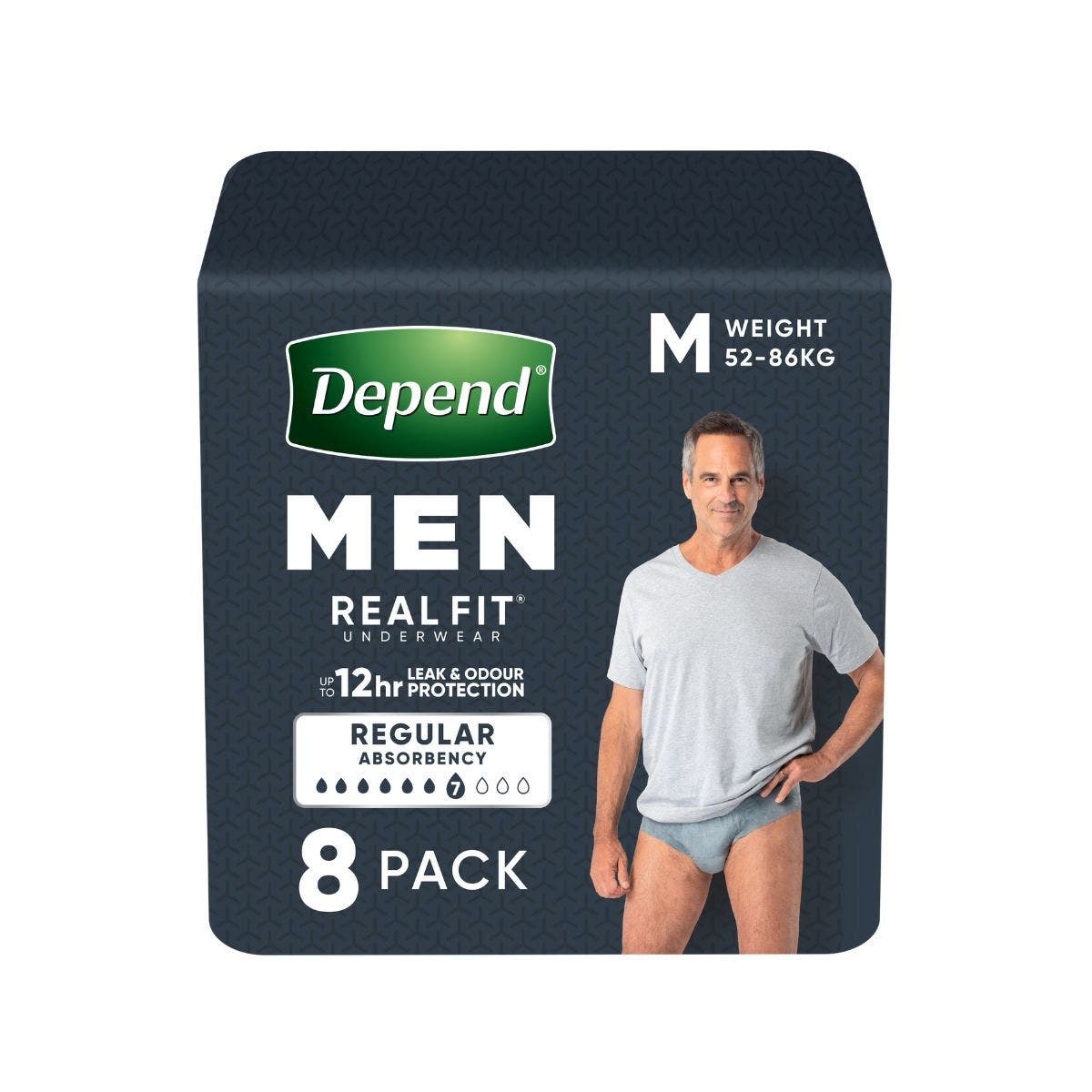 Depend Real Fit Regular Underwear for Men