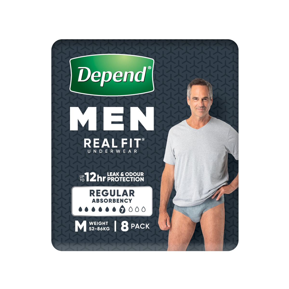 Depend Real Fit Regular Underwear for Men