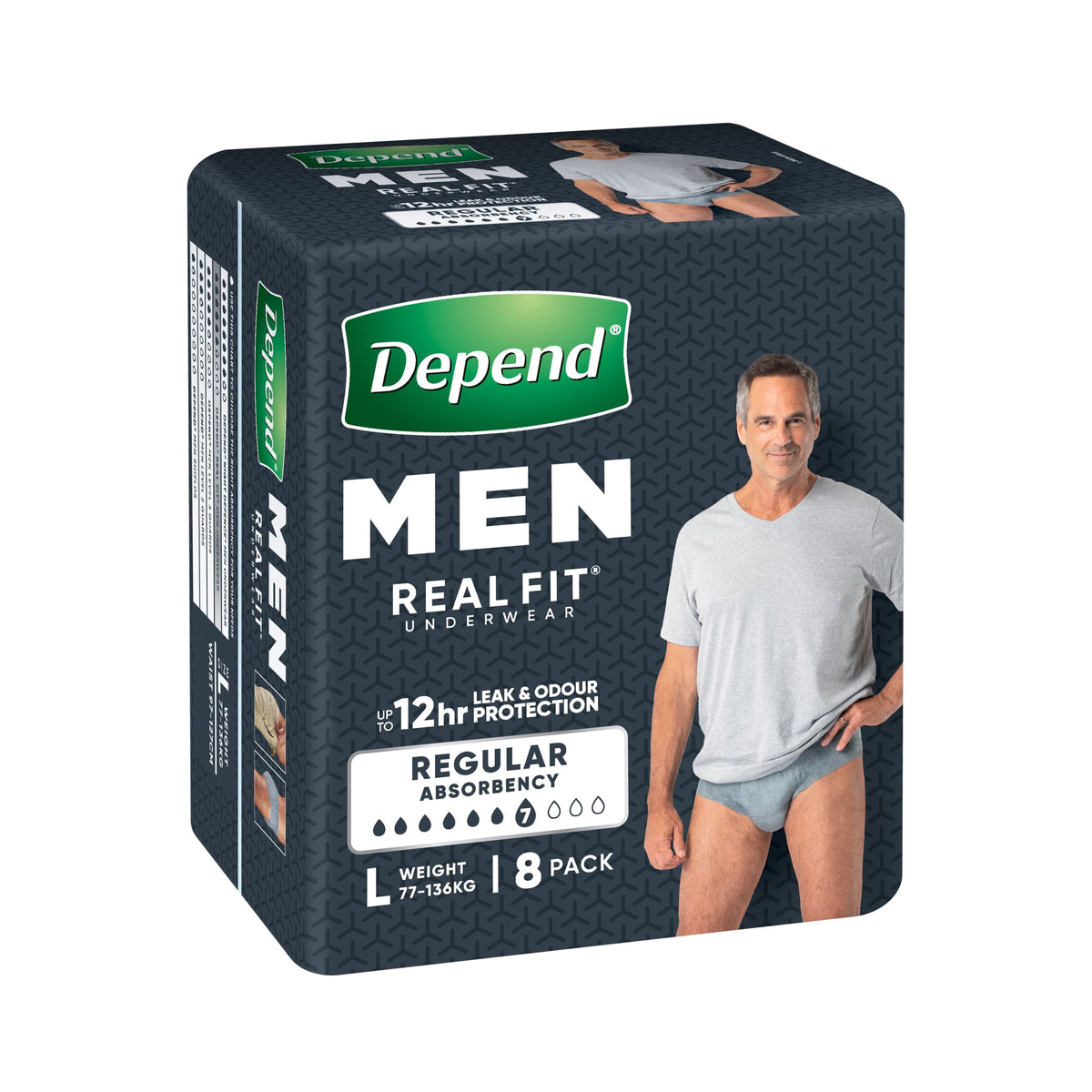 Depend Real Fit Regular Underwear for Men