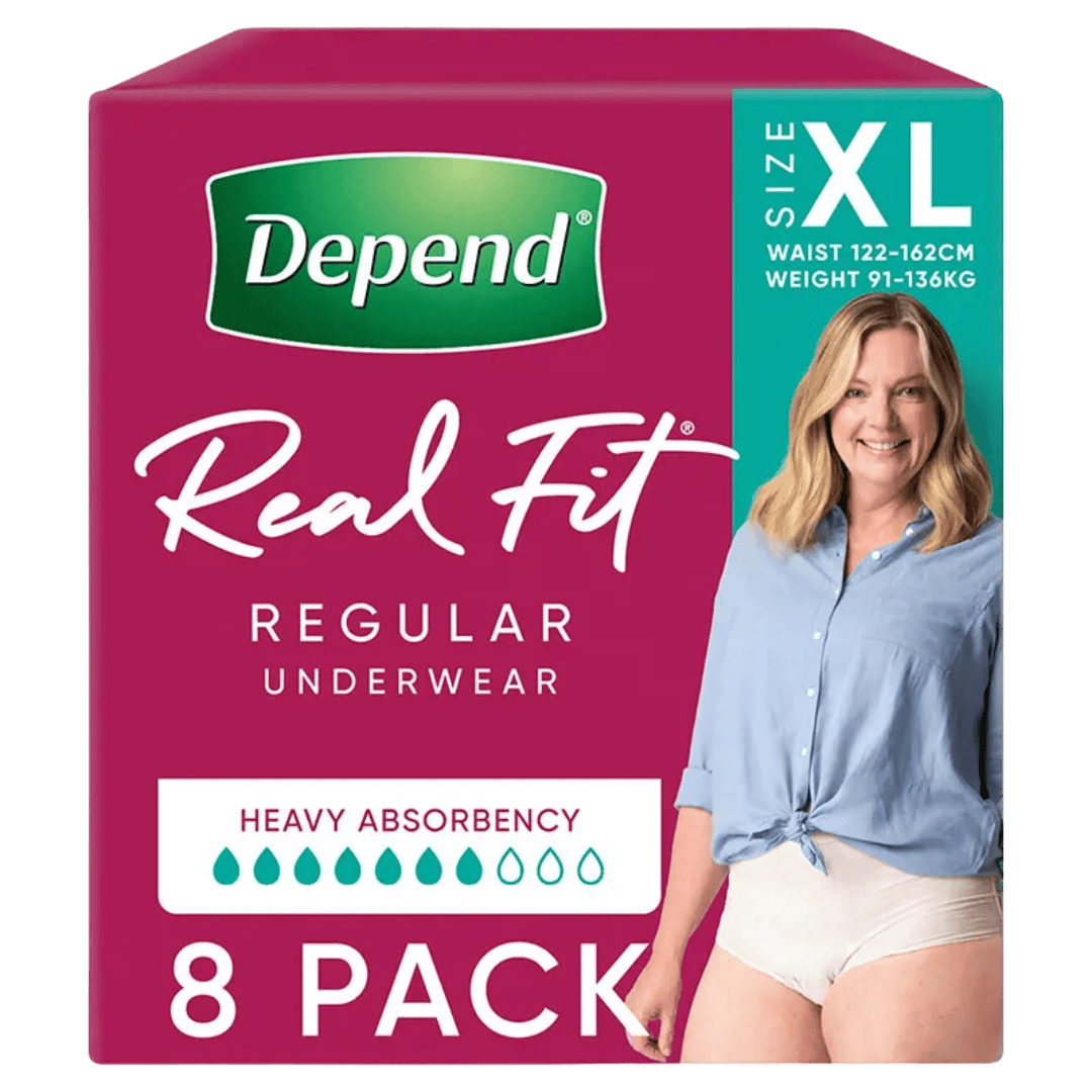 Depend Real Fit Regular Underwear for Women Nude