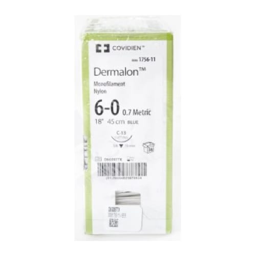 Dermalon 6-0 C-13 19mm 45cm Suture