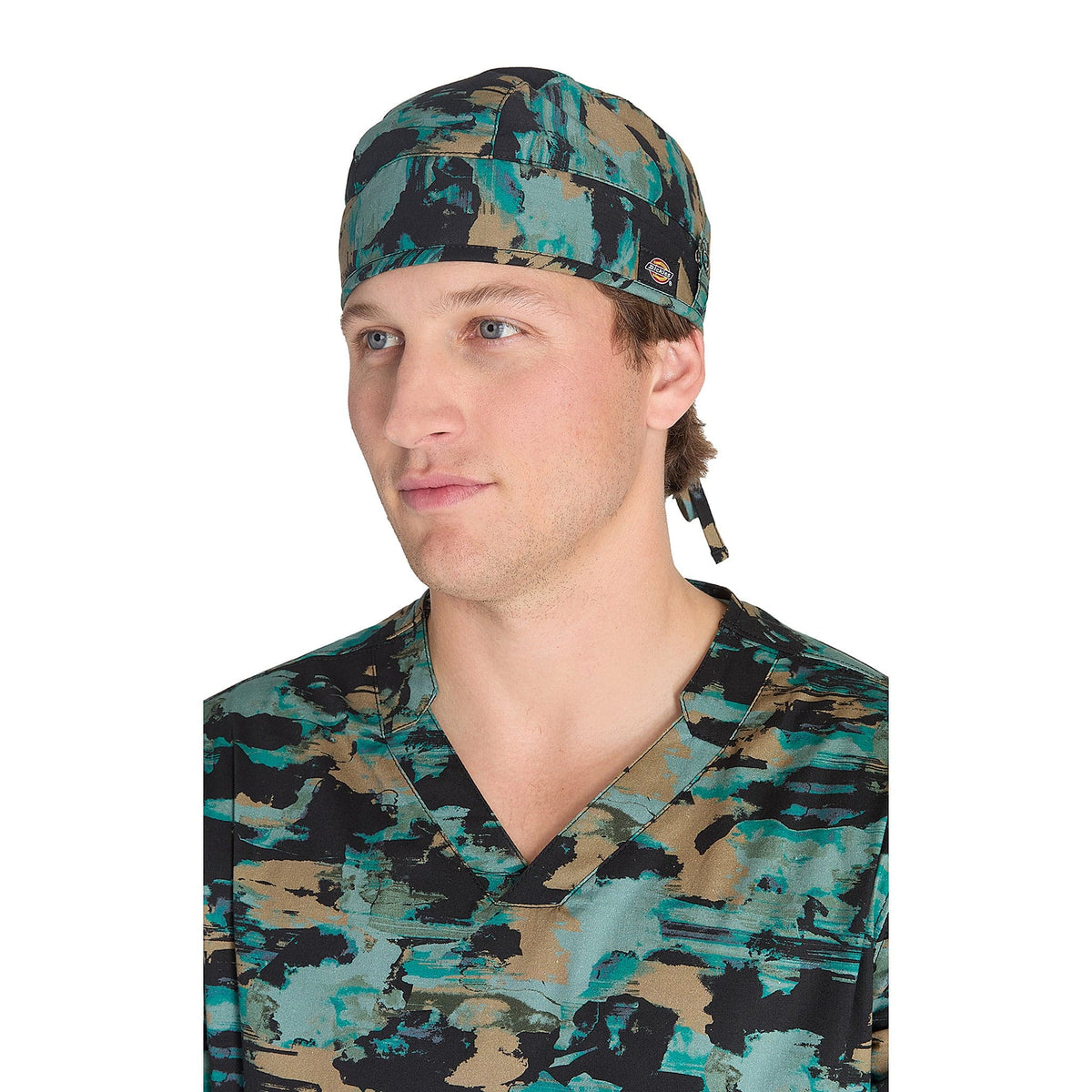 Dickies Unisex Extreme Camo Bronze Scrub Hat with Snap Tabs