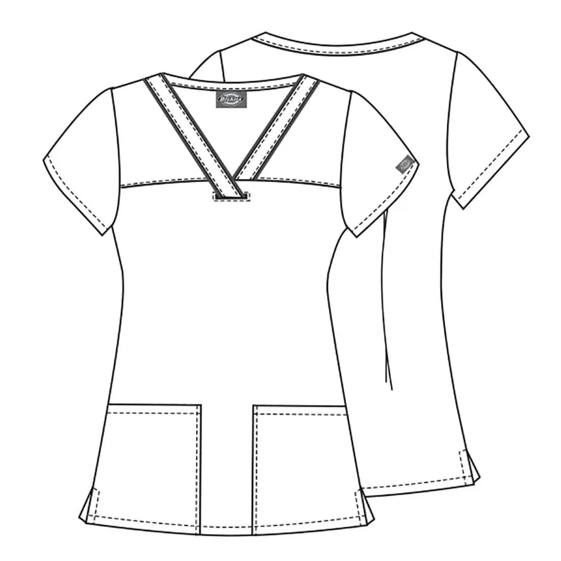 Dickies Scrubs Top Dickies V-Neck Top in Howl-oween Friends