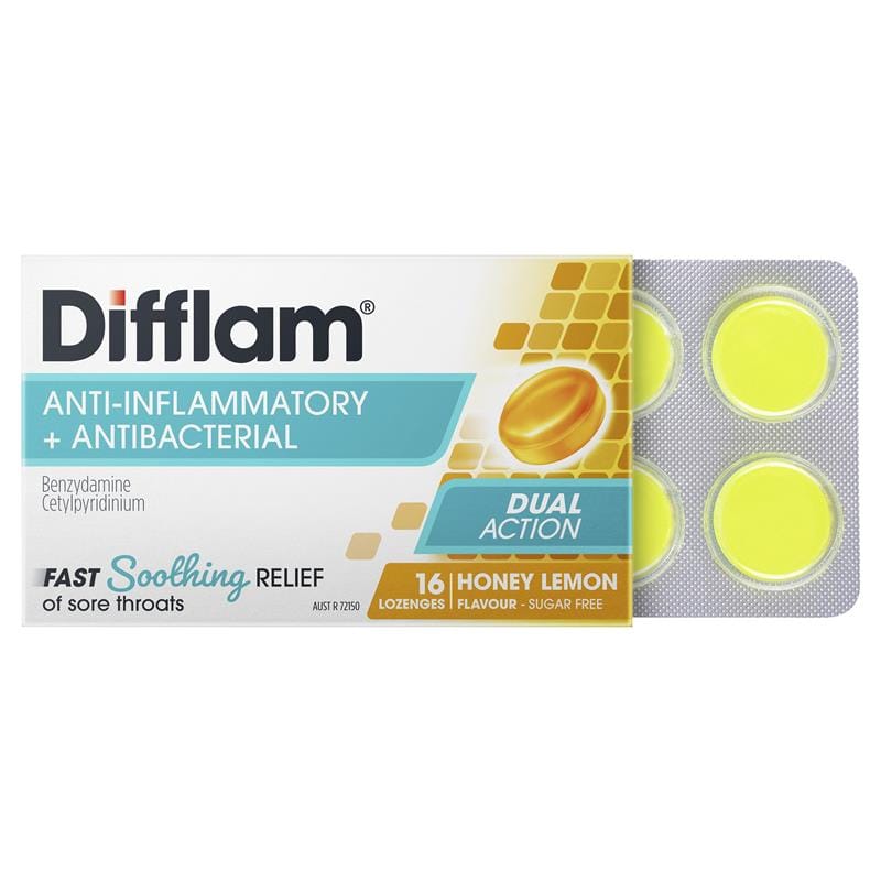 Difflam Sore Throat Lozenges Honey & Lemon 16 Lozenges 2
