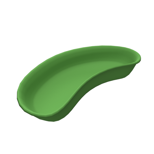 Disposable Green Plastic Kidney Dish 700mL (230mm)
