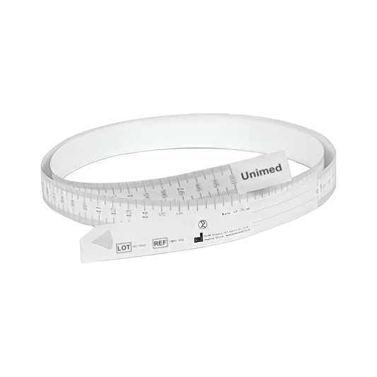 Disposable measuring tape in practical wall dispenser