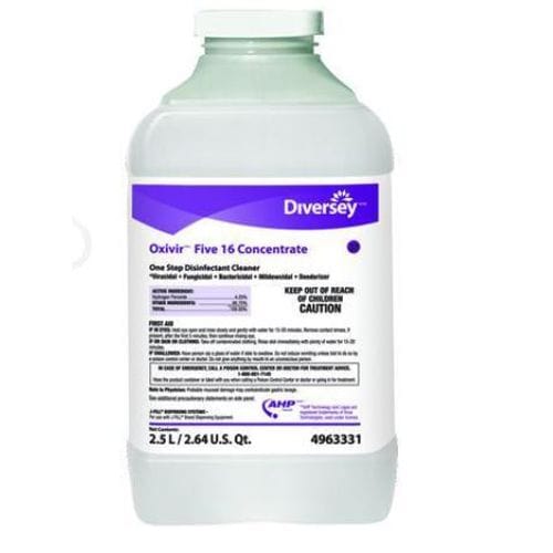 Oxivir Cleaning & Washroom Supplies Carton of 2 Diversey Oxivir Five 16 Jf 2.5L