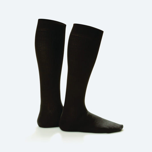 Dr Comfort Men's Micro Nylon Dress Socks X-Large Black 20-30 mmHG