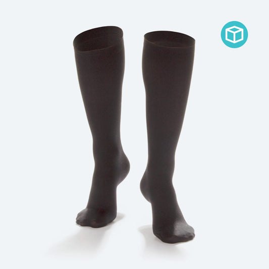 Dr Comfort Women's Micro Nylon Casual Sock Medium Black 15-20 mmHG