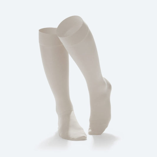 Dr Comfort Women's Micro Nylon Casual Sock Small White 20-30 mmHG