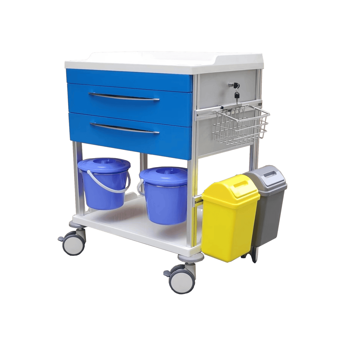 Dressing Change Trolley with 2 x Blue Drawers