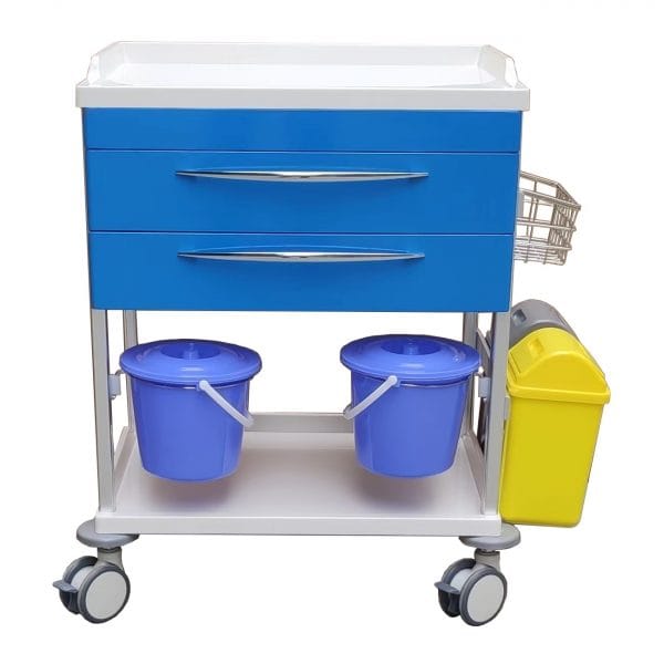 Dressing Change Trolley with 2 x Blue Drawers