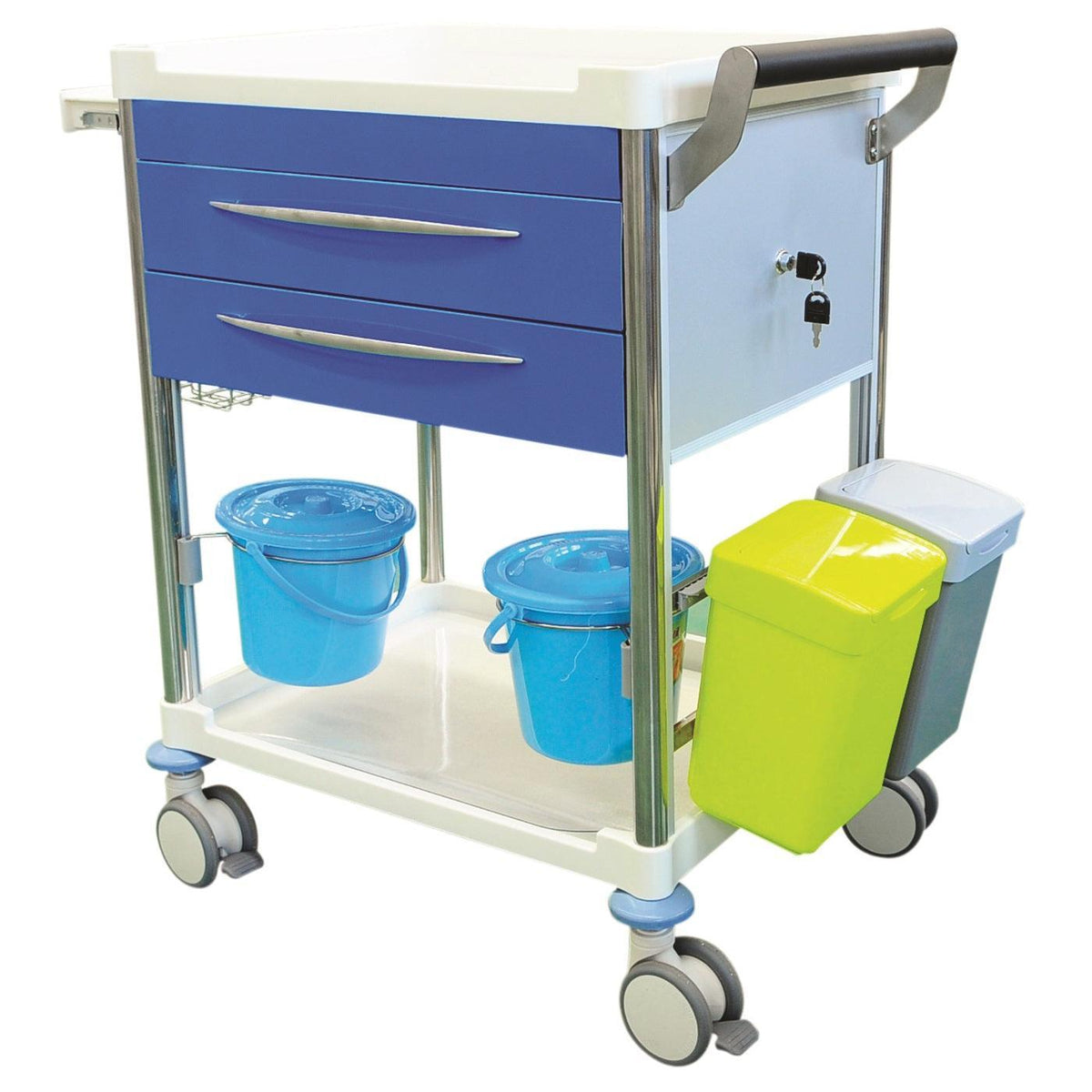 Dressing Change Trolley with 2 x Blue Drawers