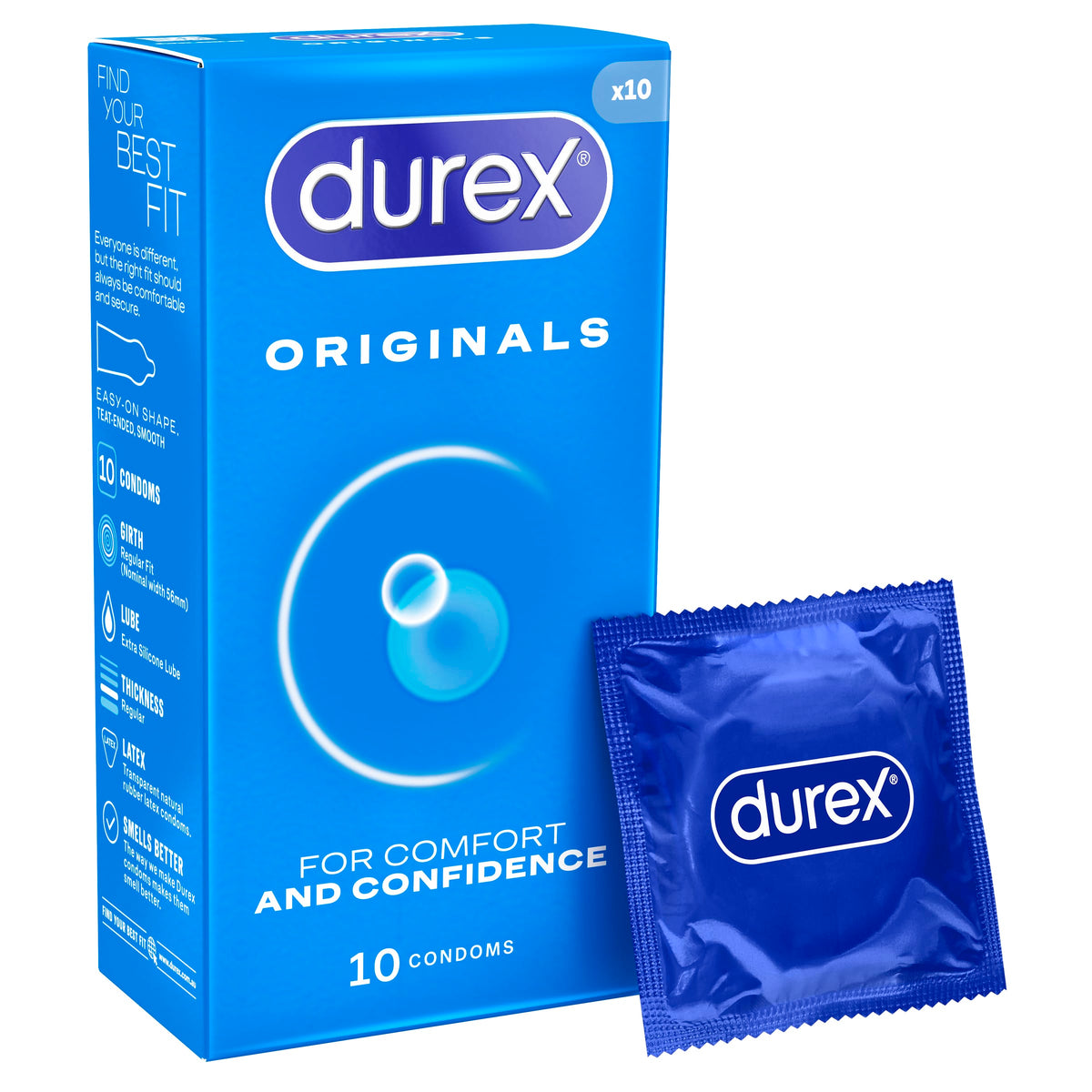 Durex Regular Size Condom 10pk