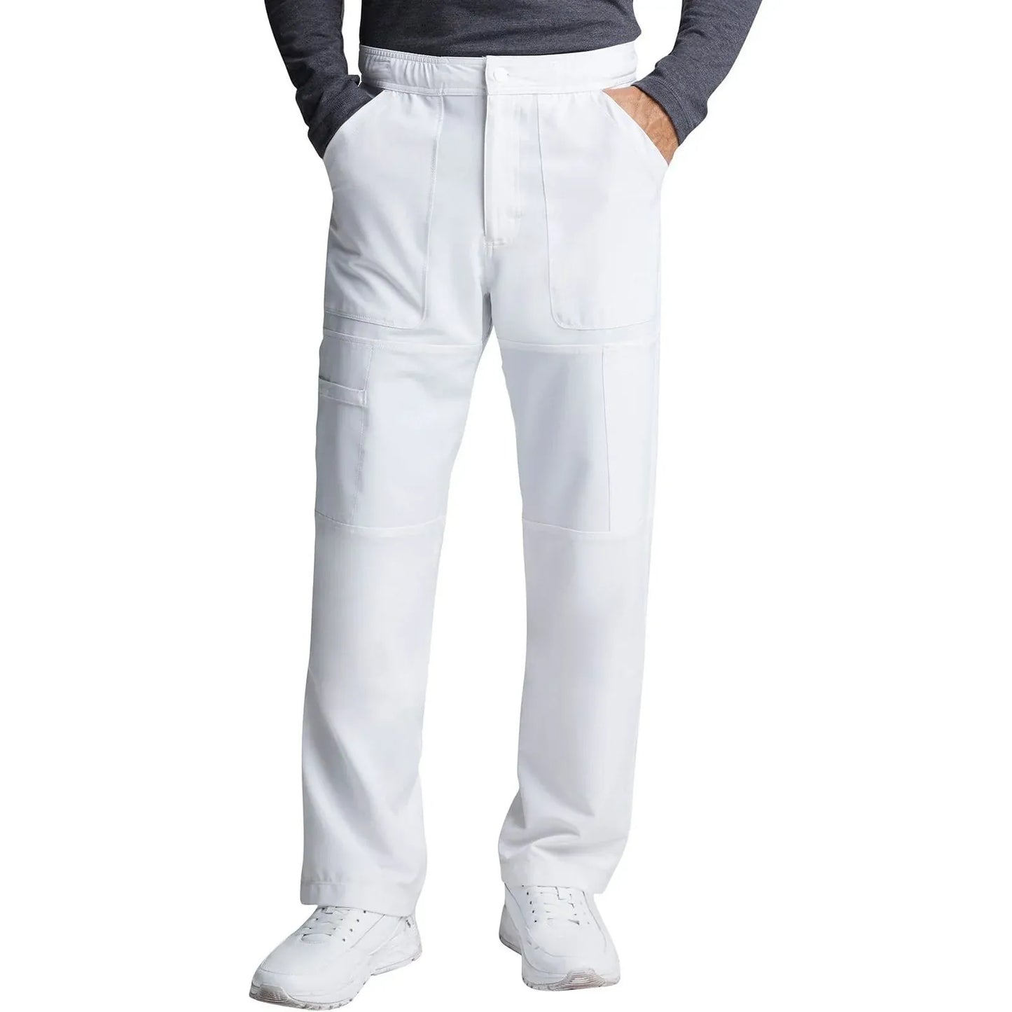 Dickies Dynamix Scrub Pants White / XS Dynamix Men's Scrubs Men's Zip Fly Cargo Pant