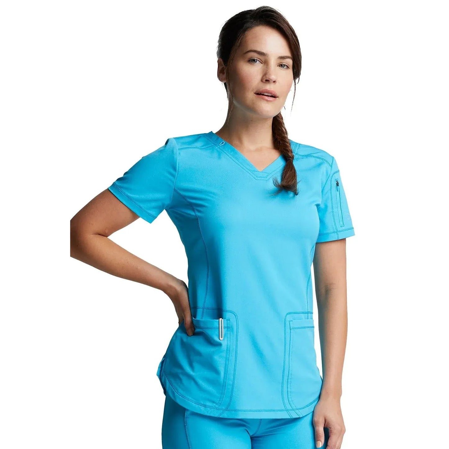 Dickies Dynamix Scrub Tops Pool / XS Dynamix Scrubs V-Neck Top DK730