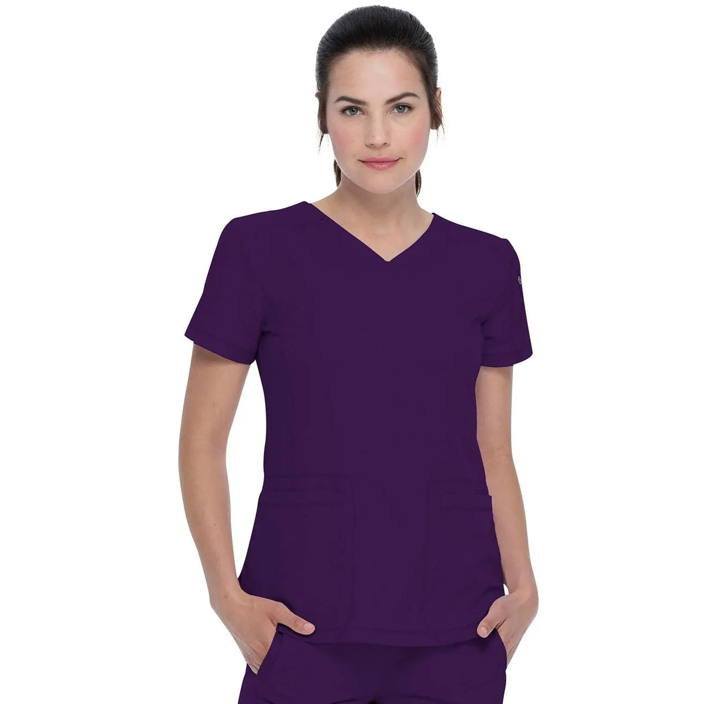 Dickies Dynamix Scrub Tops Eggplant / XXS Dynamix Scrubs V-Neck Top DK730