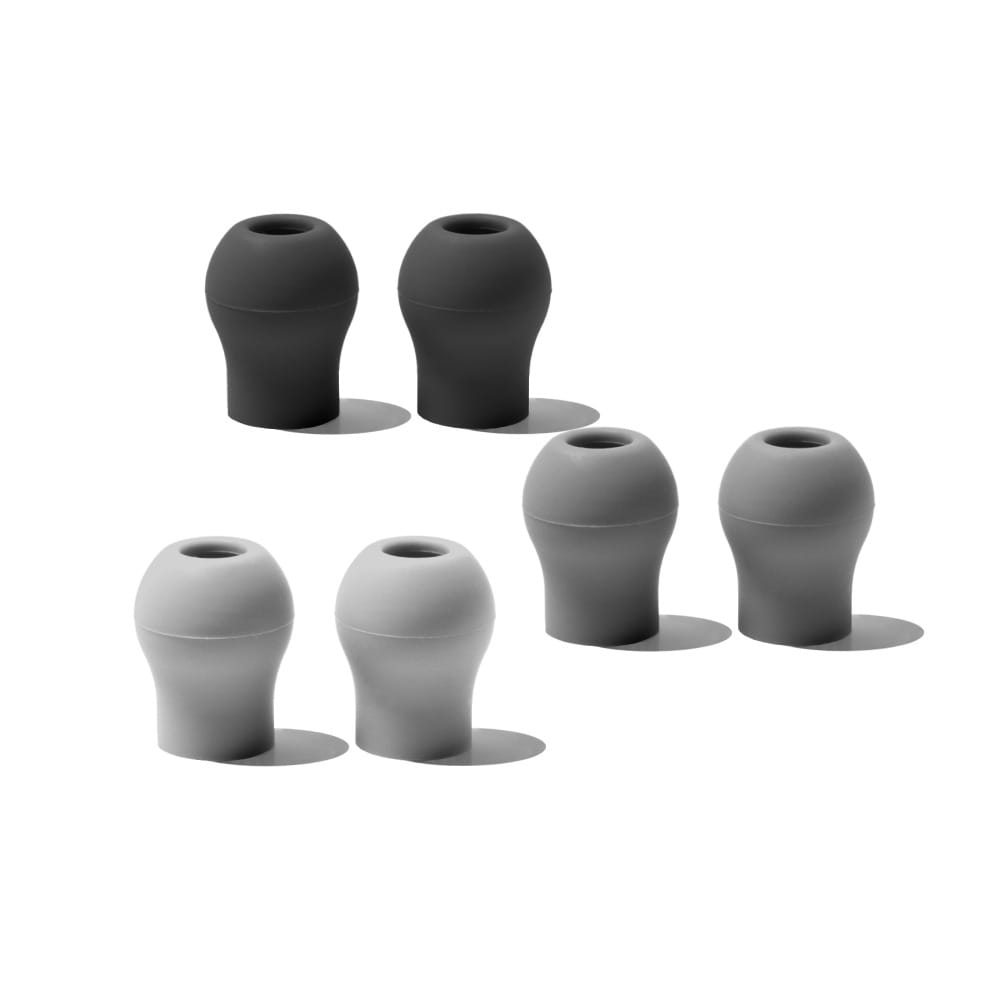 Eko CORE 500 Ear Tips, 6 Pairs – Galaxy Collection: Meteorite Black, Graphite Gray and Lunar Gray silicone ear tips