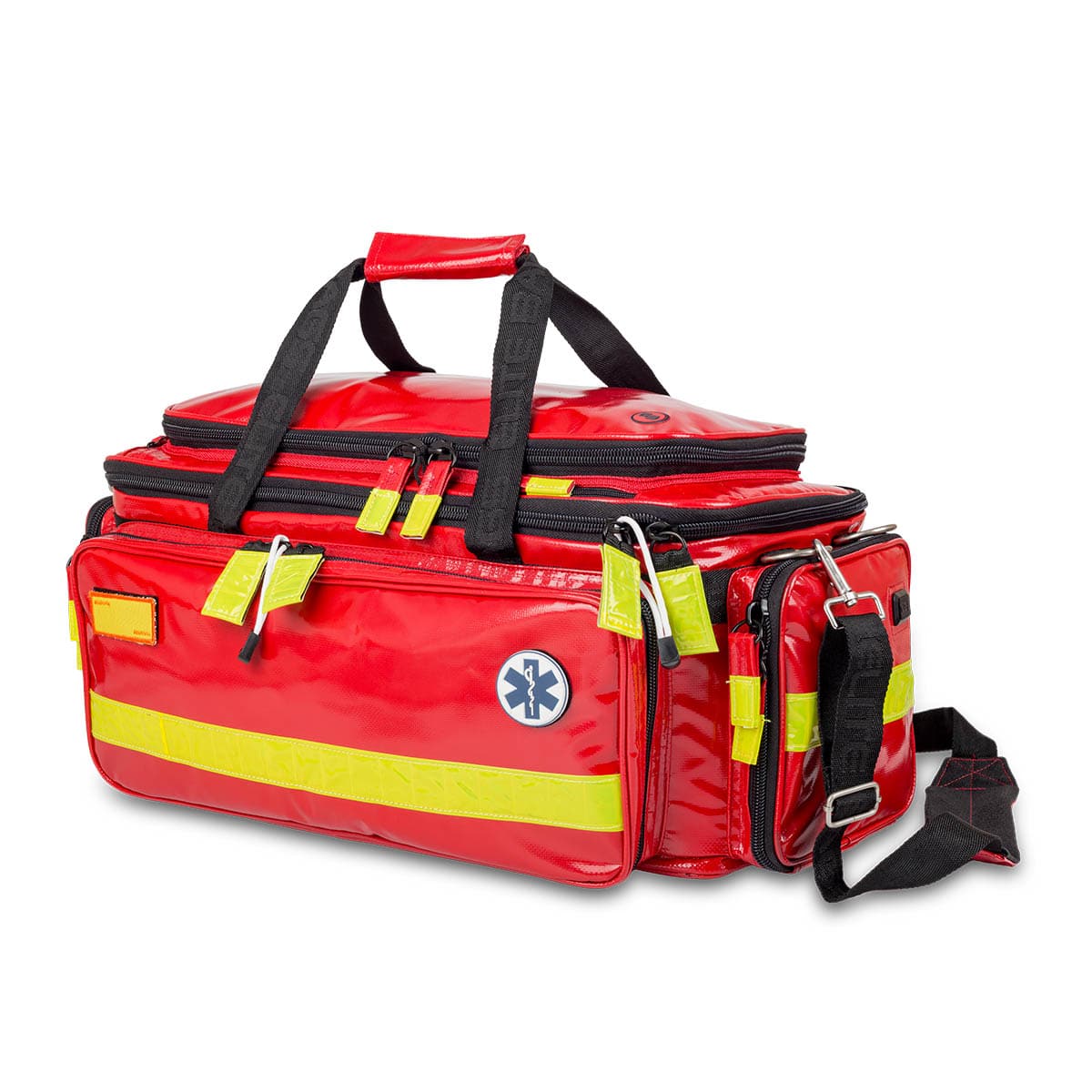 Elite Bags CRITICALS Advanced Life Support Emergency Bag – Red Tarpaulin – Front