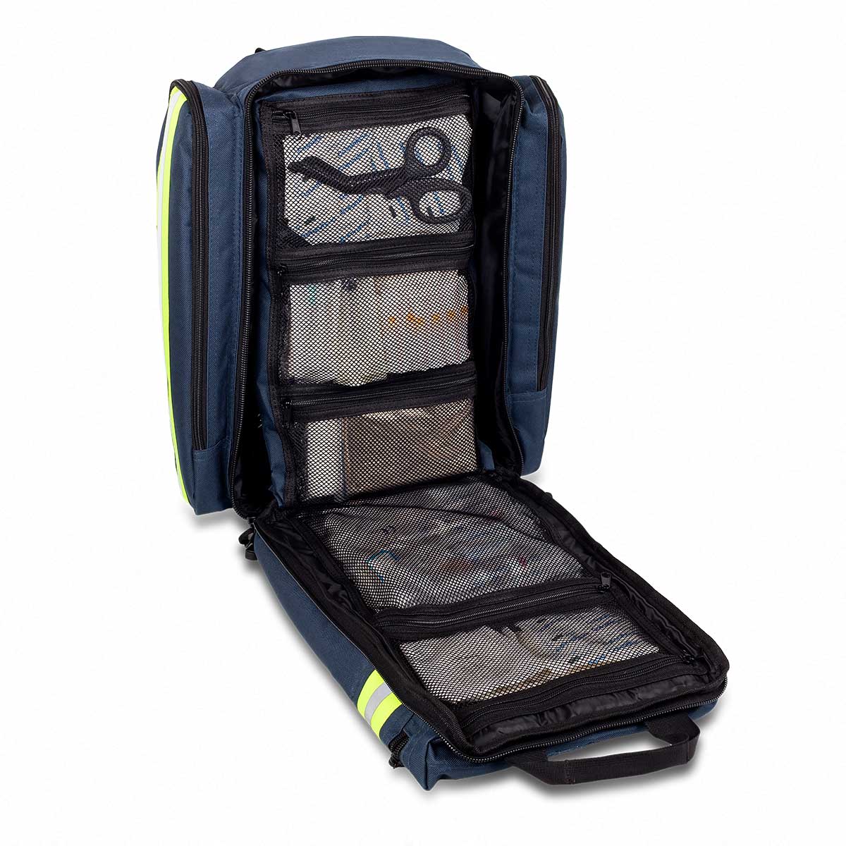 Elite Bags EMS Basic Life Support Rescue Backpack – Blue – Open