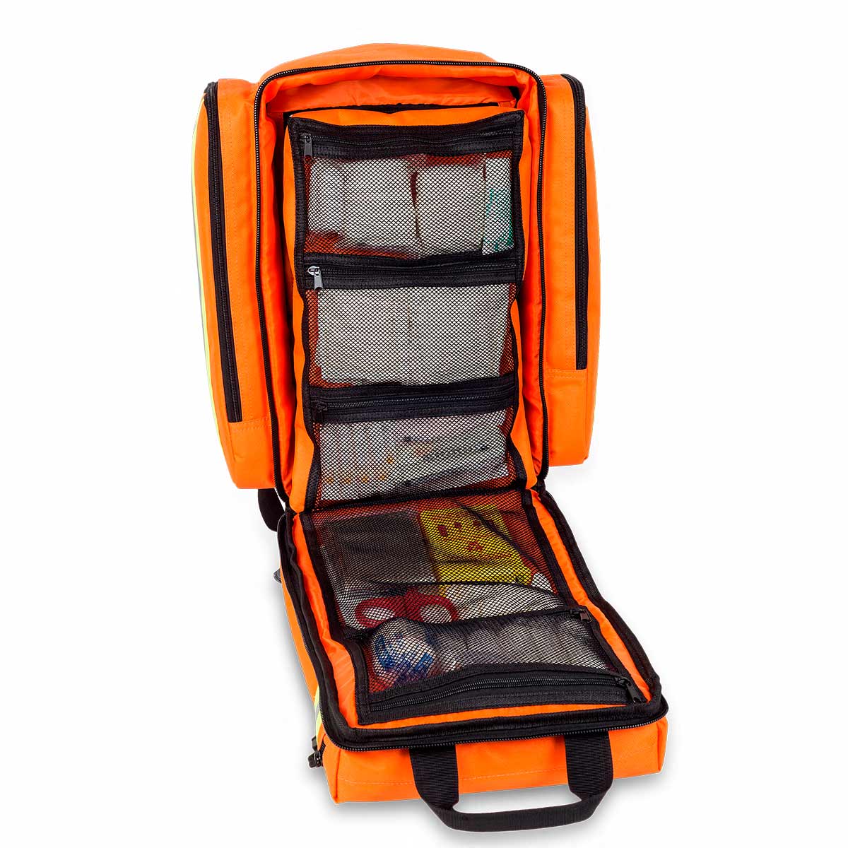 Elite Bags EMS Basic Life Support Rescue Backpack – Orange – Open