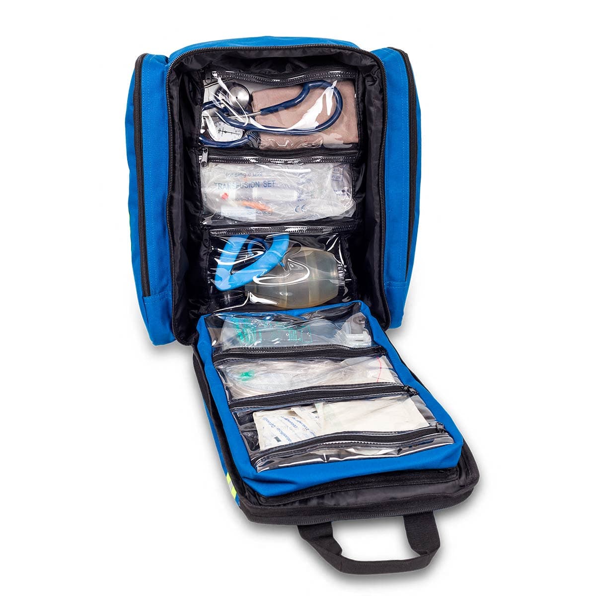 Elite Bags EMS Basic Life Support Rescue Backpack – Royal Blue – Open