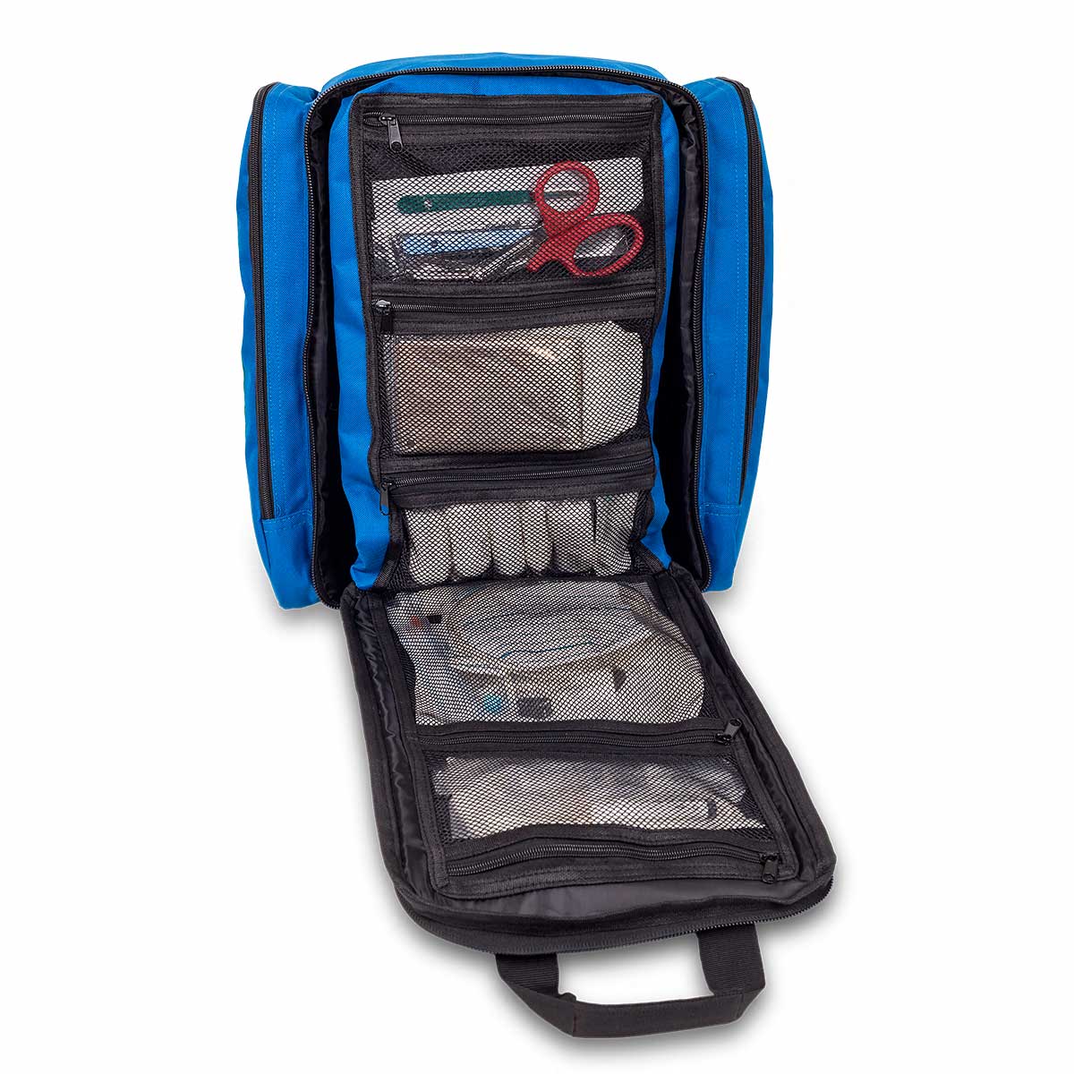 Elite Bags EMS Basic Life Support Rescue Backpack – Royal Blue – Open